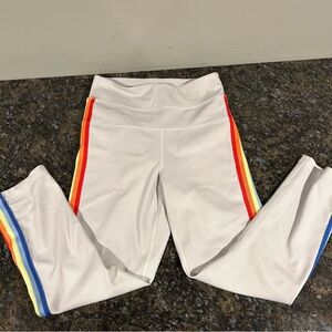 Spiritual Gangster 7/8 Rainbow Leggings Light Grey Medium